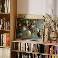 Etched Glass Ornaments and Pinecone