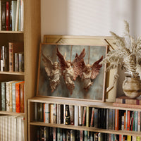 Three Carved Angels on Strings