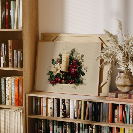 Candlelight Nestled in Winter Bloom