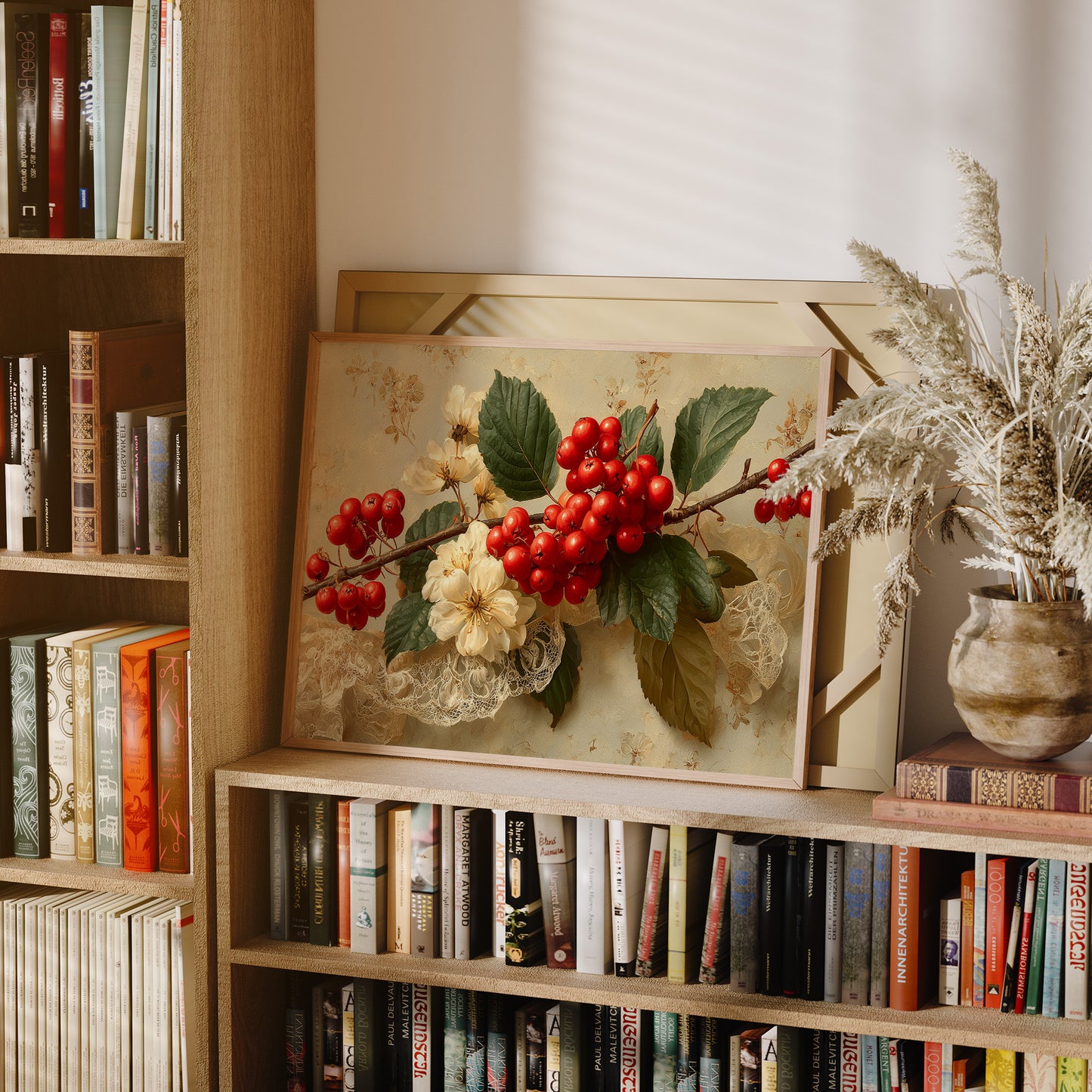 Rowan Berries on Antique Lace