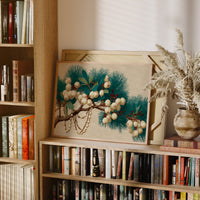 Snowberries and Pearls on Pine