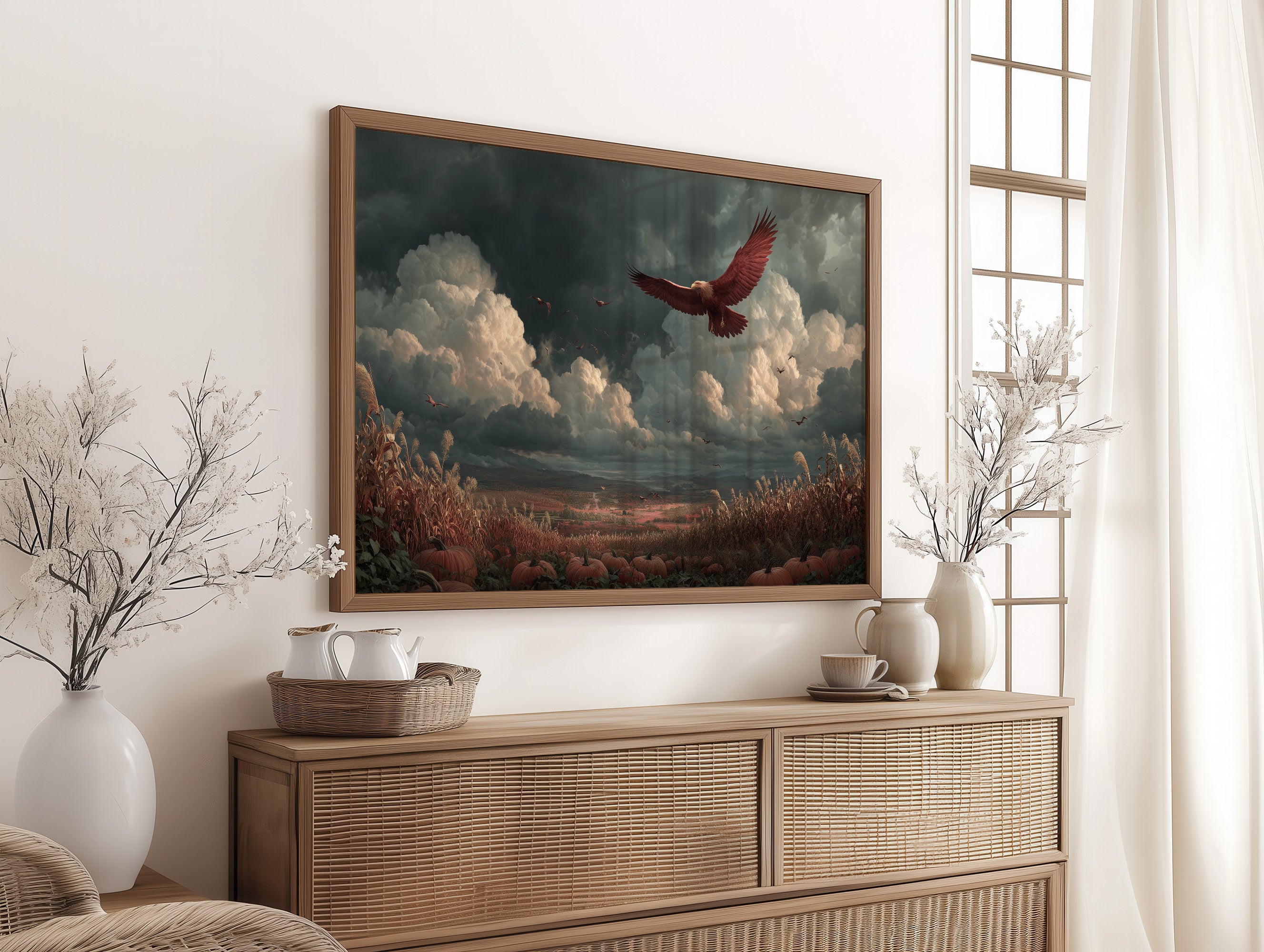 Eagle Over the Autumn Valley