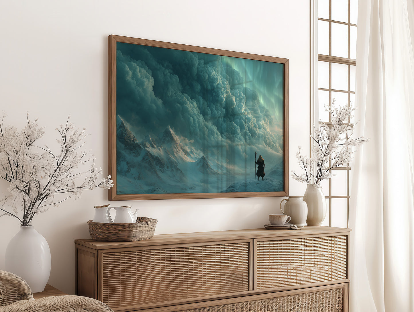 Traveler Beneath the Storm Wall