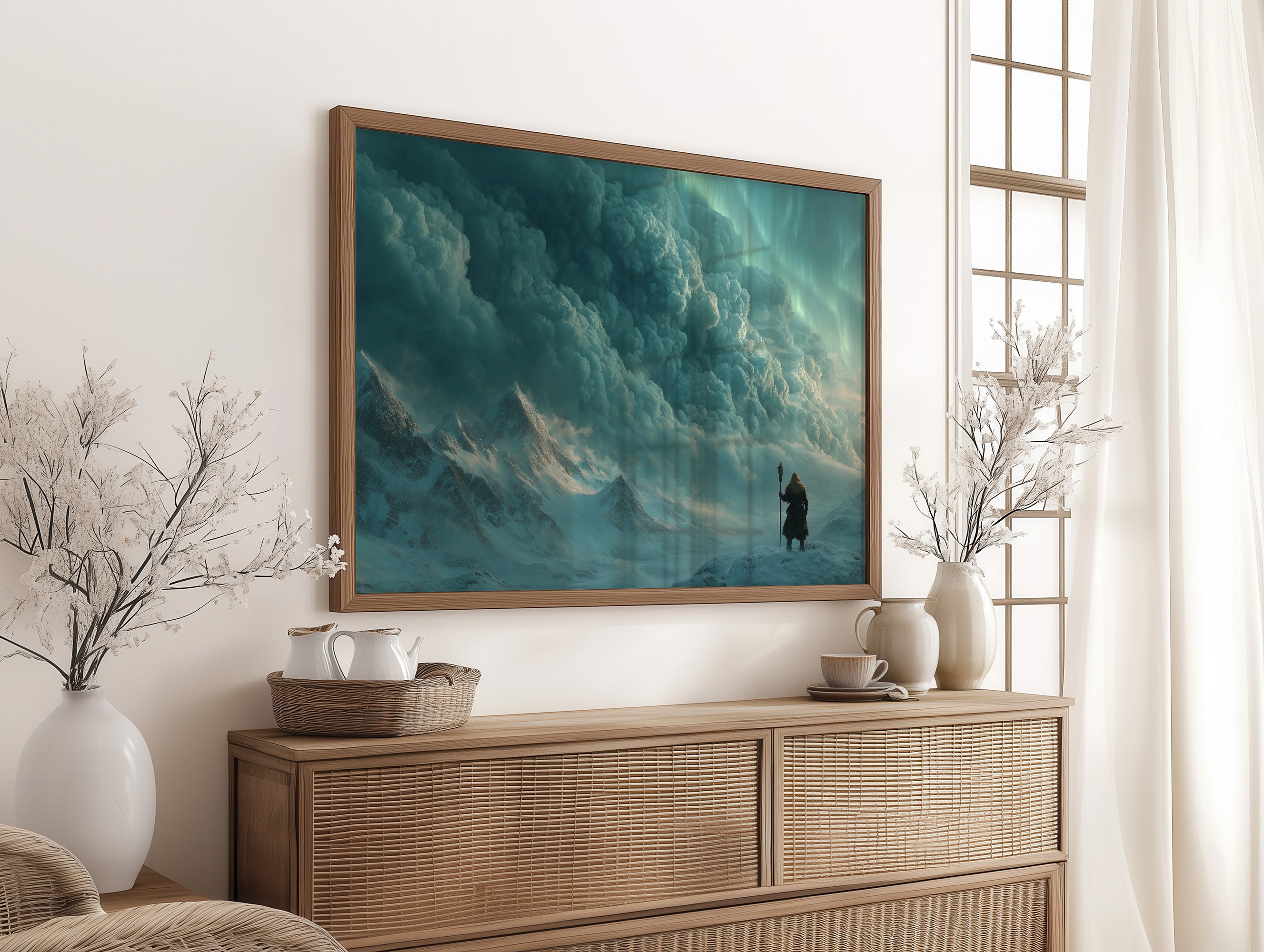 Traveler Beneath the Storm Wall