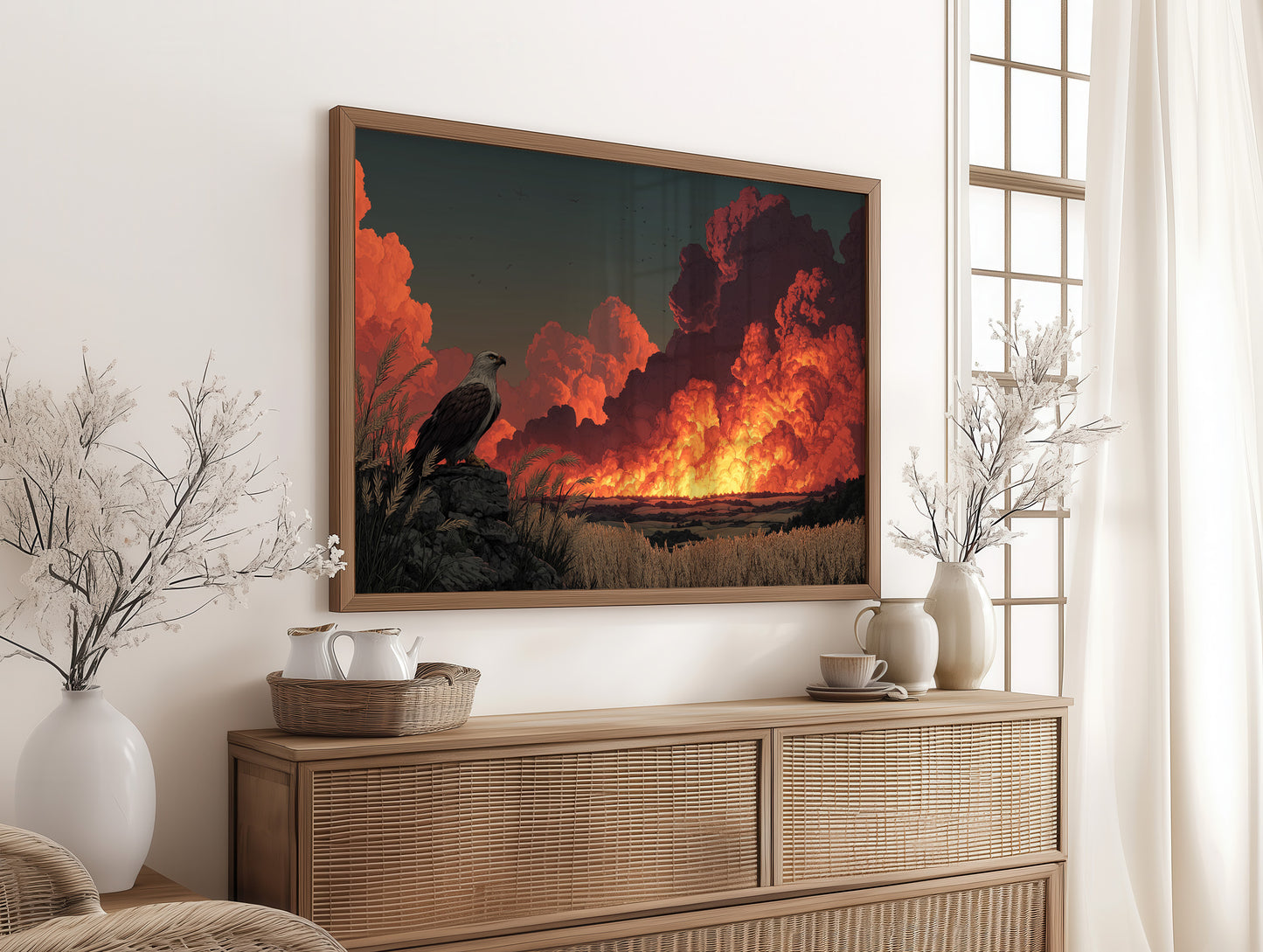 Eagle Watching the Ember Horizon