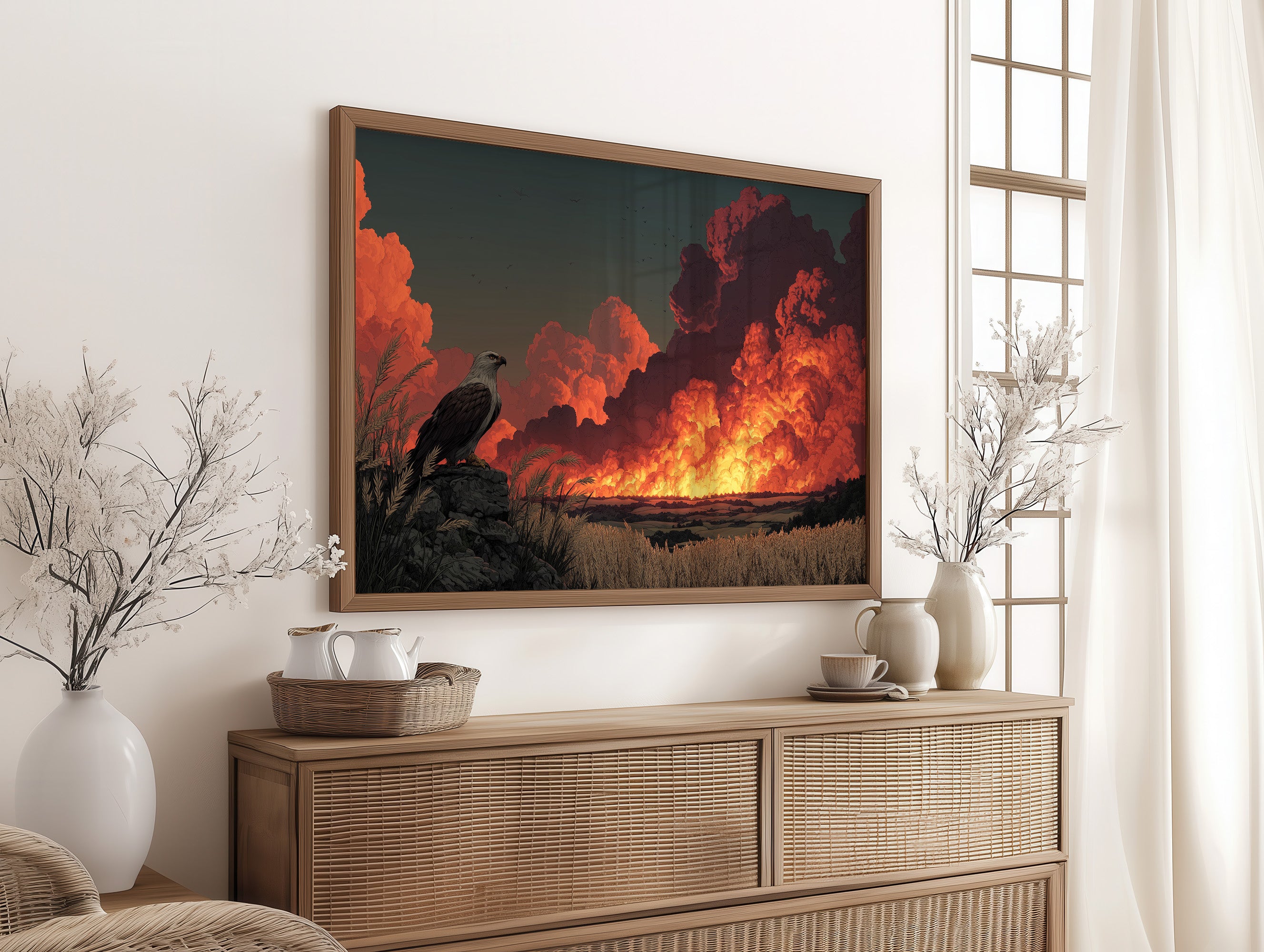 Eagle Watching the Ember Horizon