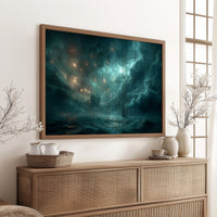Fireworks Over the Stormy Sea