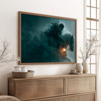 Rider With Lantern in the Snowstorm