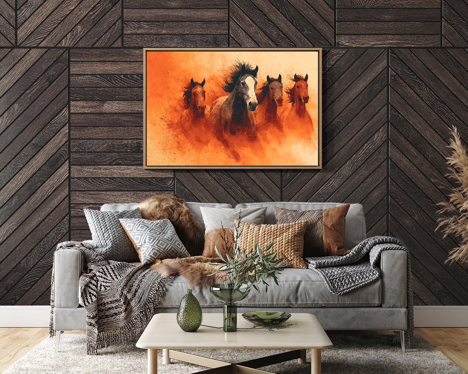 Wild Herd in Amber Dust