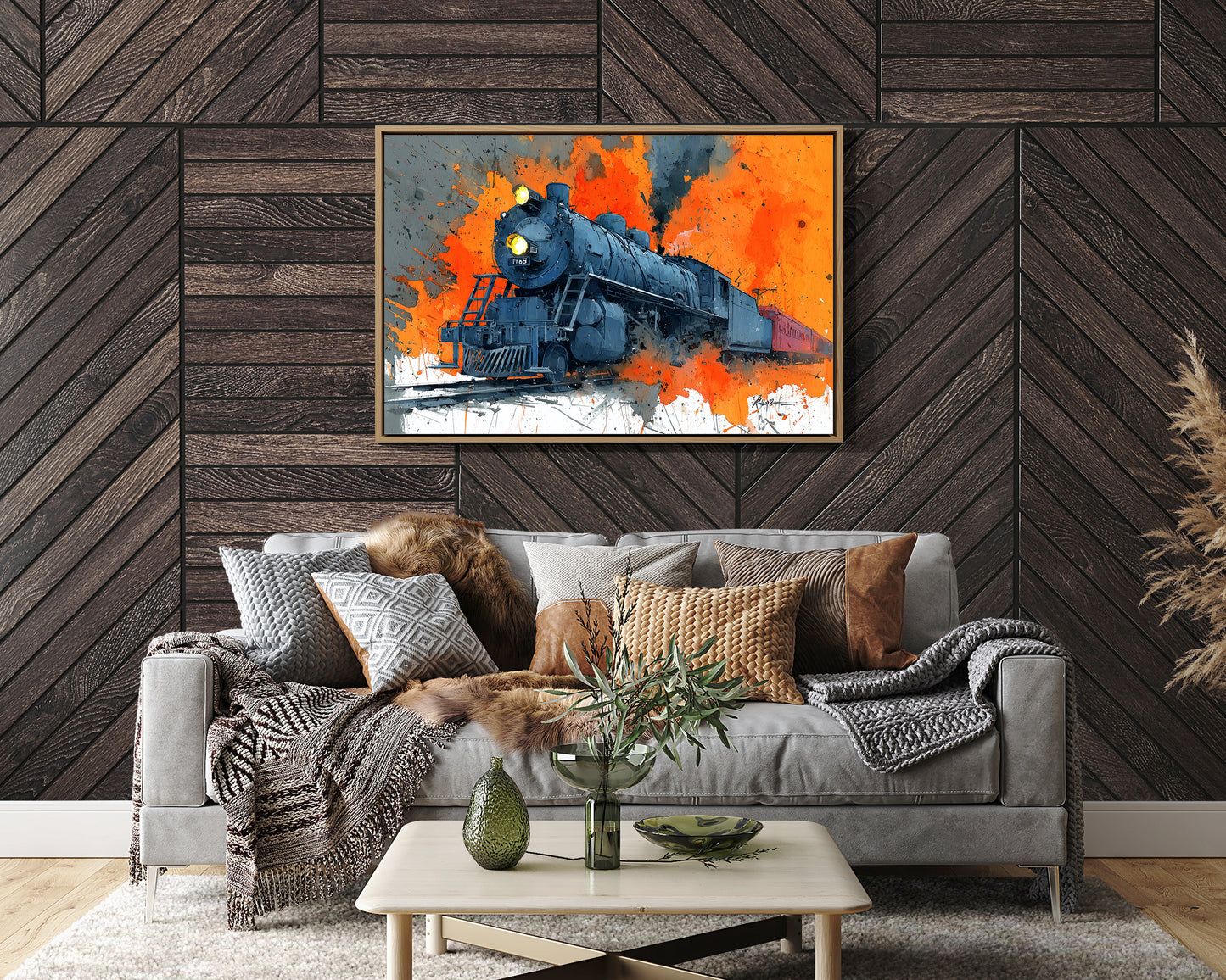 Steam Engine in Blazing Orange