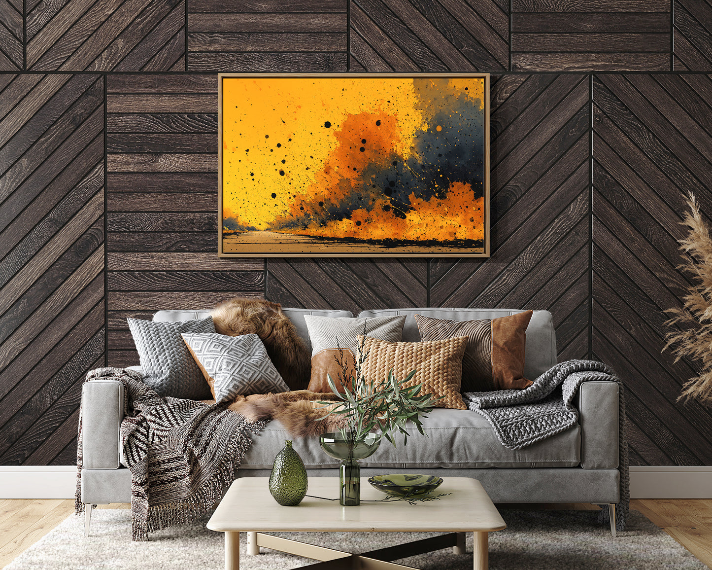 Golden Storm Abstract