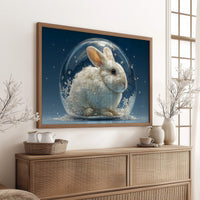 Rabbit Inside a Snow Globe