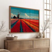 Tulips in Formation, Windmill on Duty