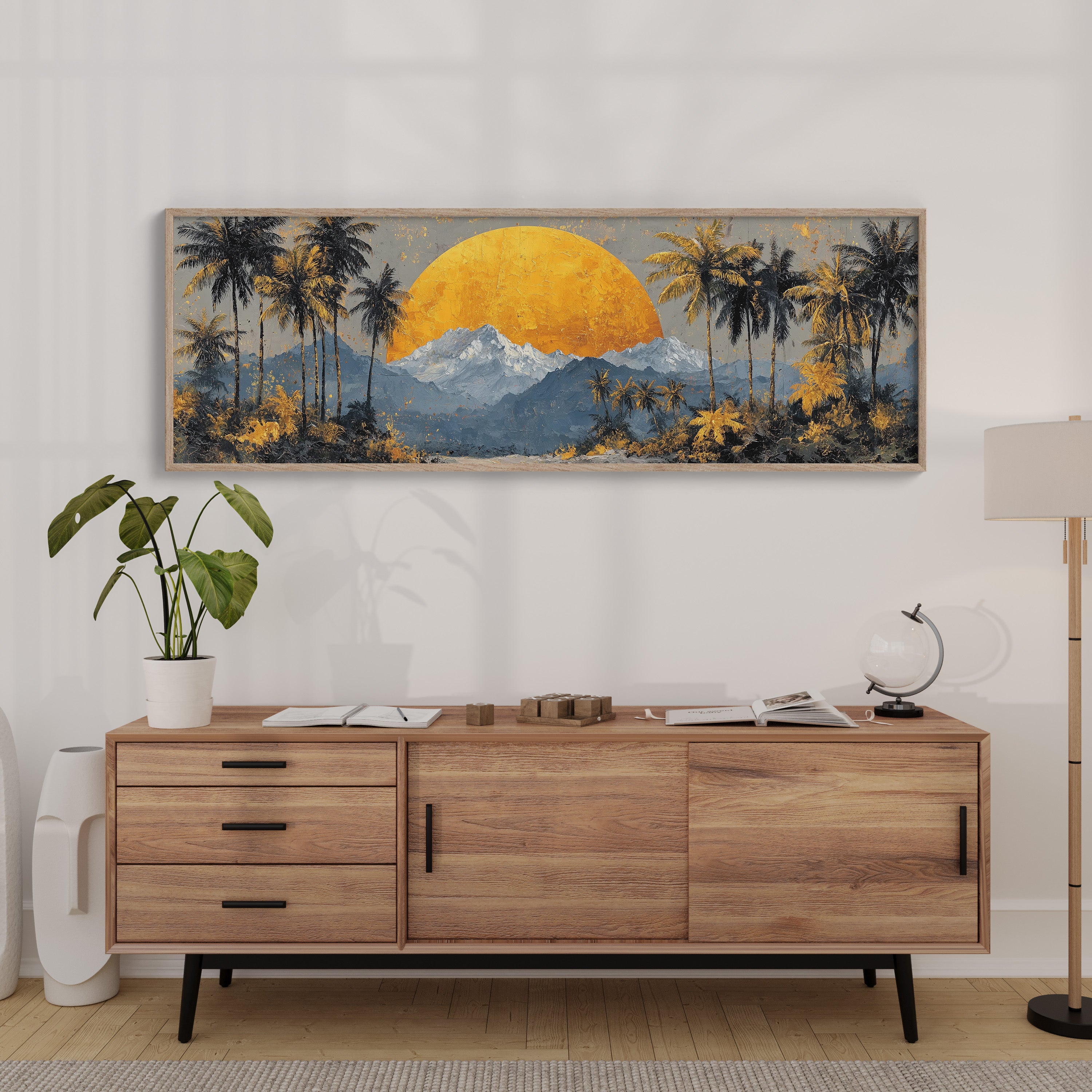 Golden Sun Beyond The Palms