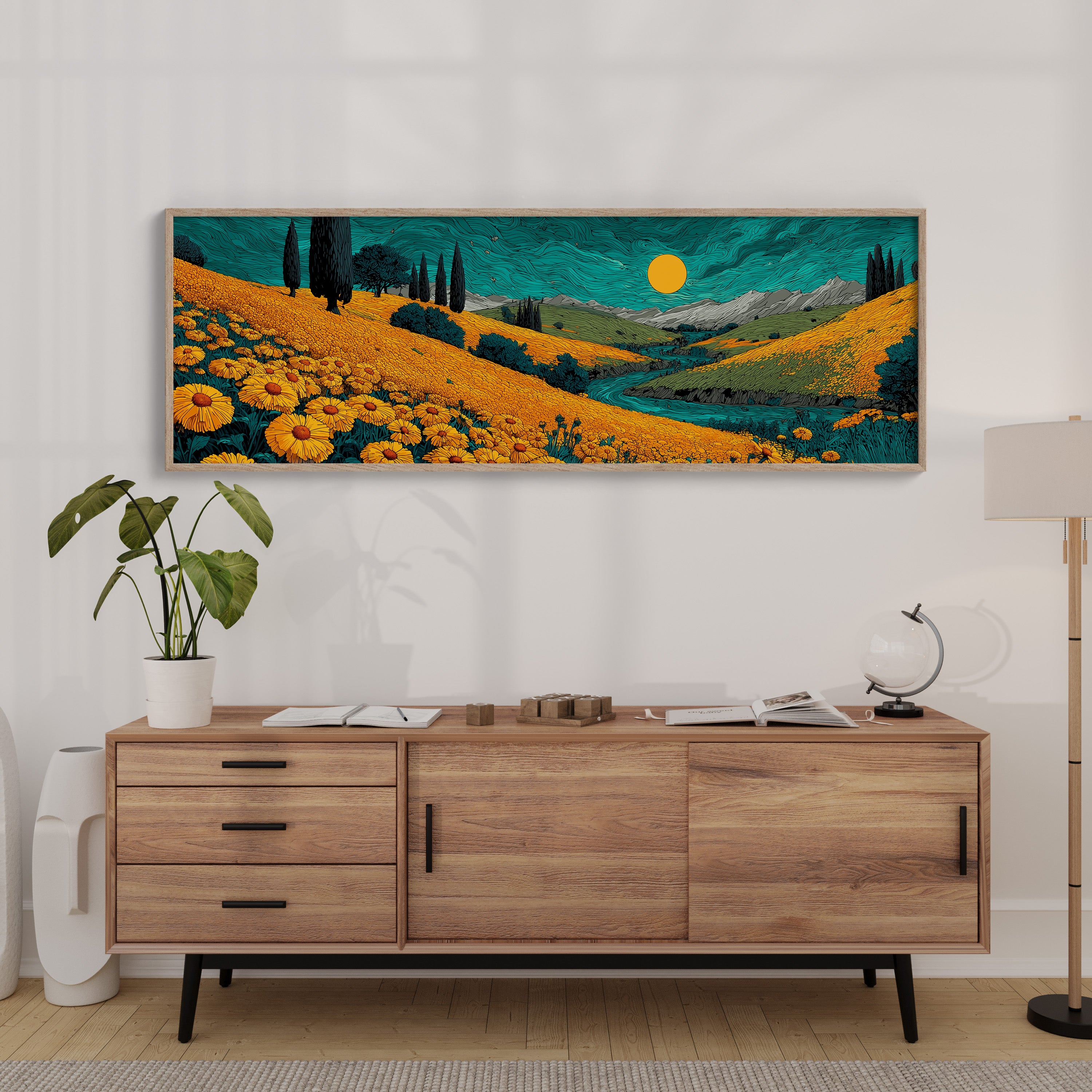 Fields Of Gold Under Teal Skies