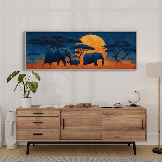Silent Giants Beneath The Amber Moon