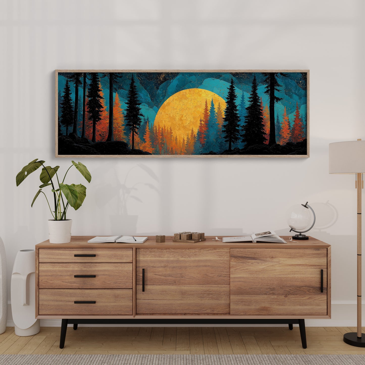 Golden Moon Over Timberline