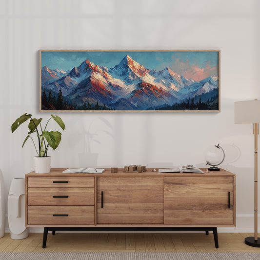 Crimson Light on Alpine Peaks
