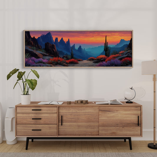 Desert Glow Beyond the Cliffs
