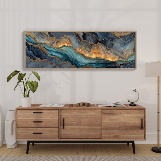 Gilded Tides in Stone