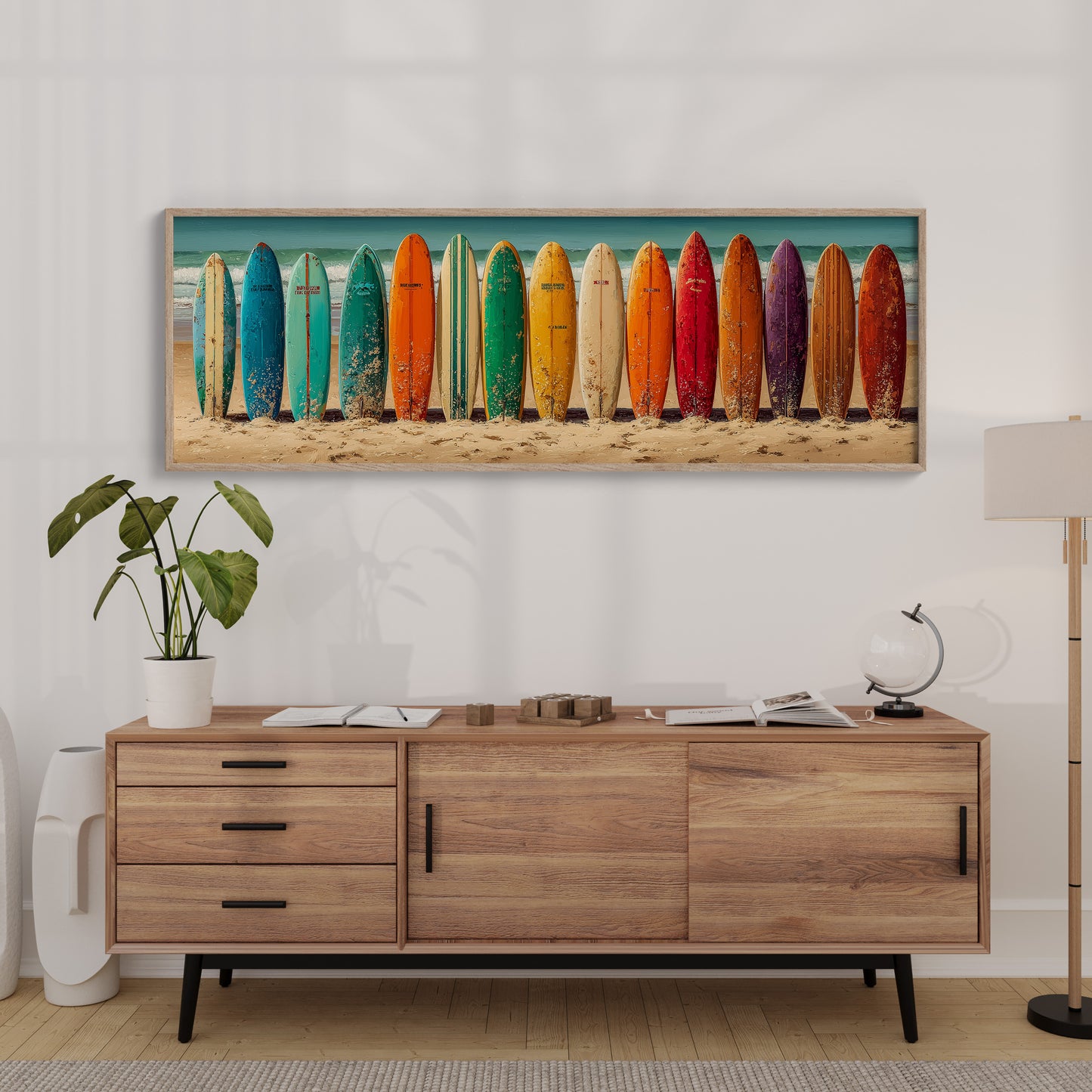 Vintage Surfboard Rainbow