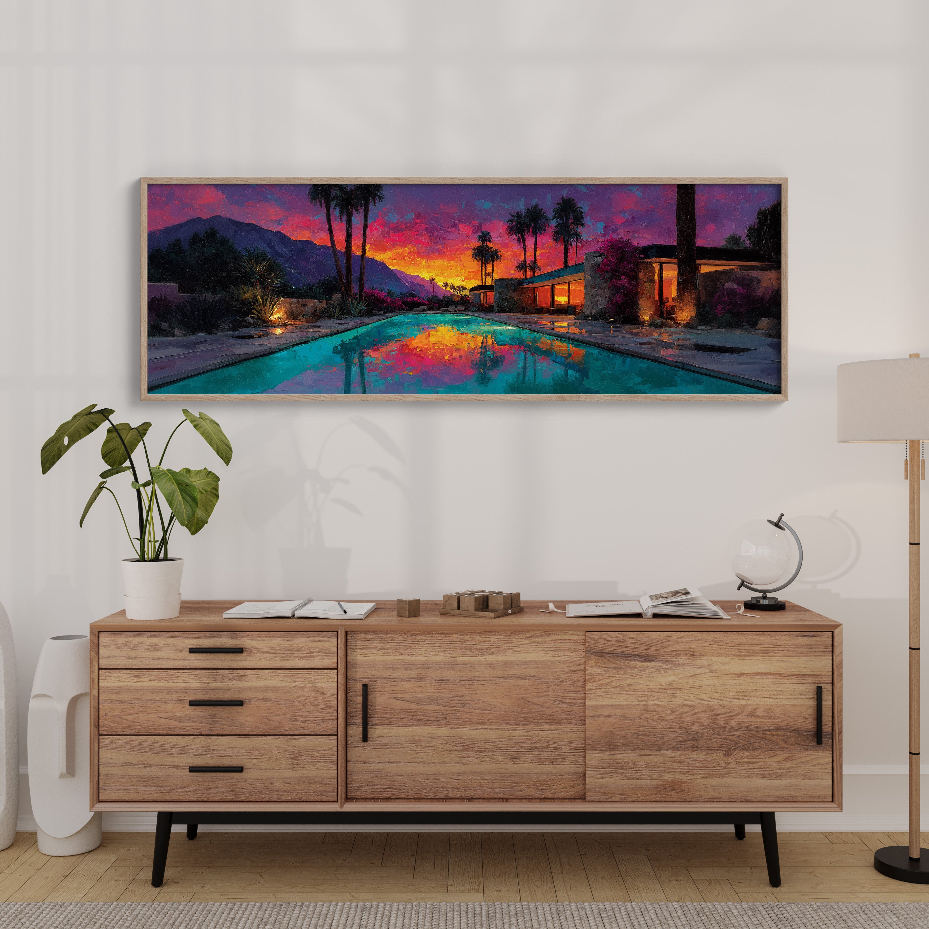 Desert Sunset Poolside Glow