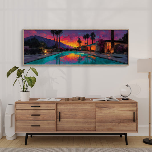 Desert Sunset Poolside Glow