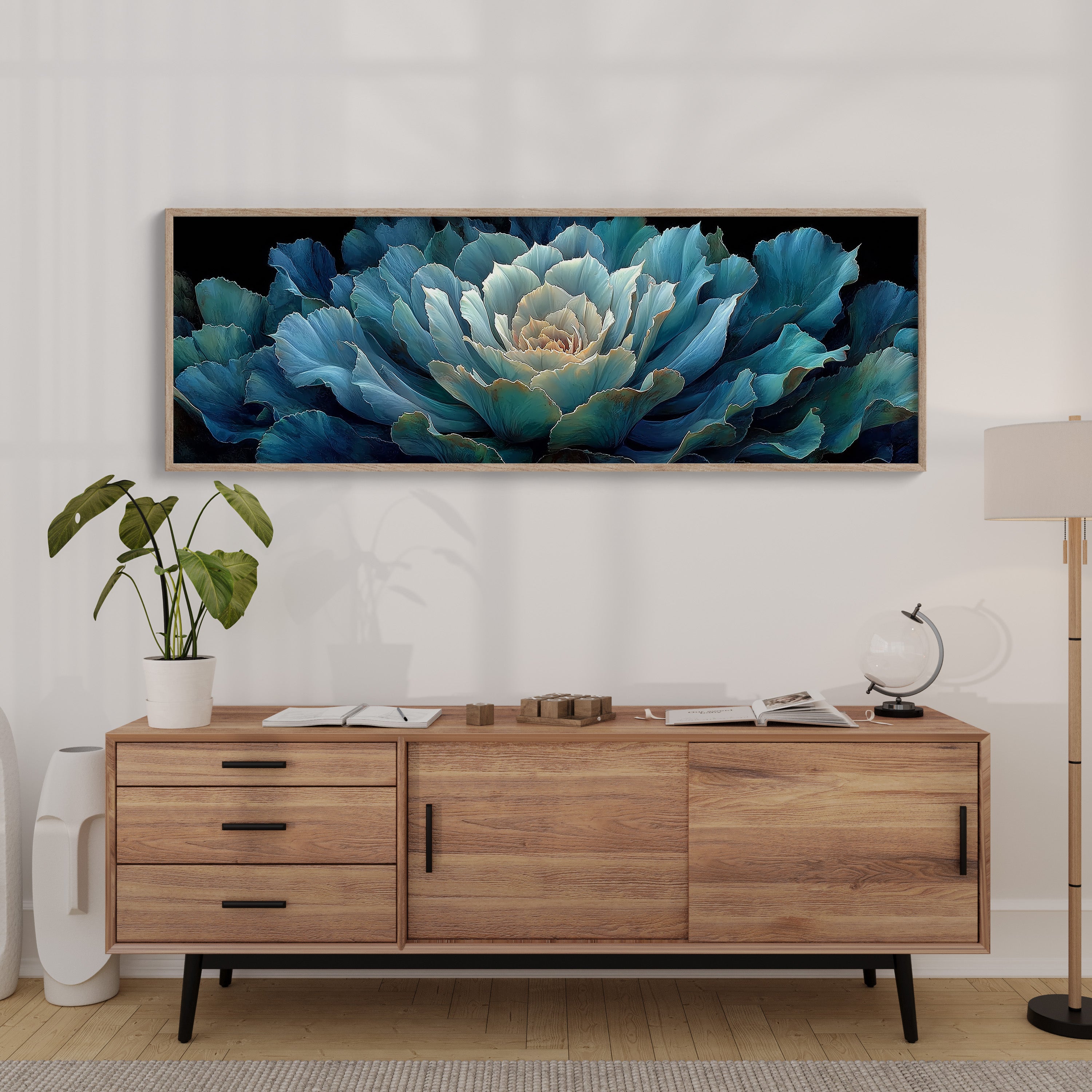 Midnight Bloom In Teal