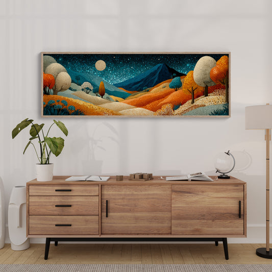 Midnight Hills In Ember Glow