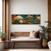Golden Chrysanthemums In Indigo Tide