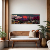 Desert Path Beneath the Crimson Sun