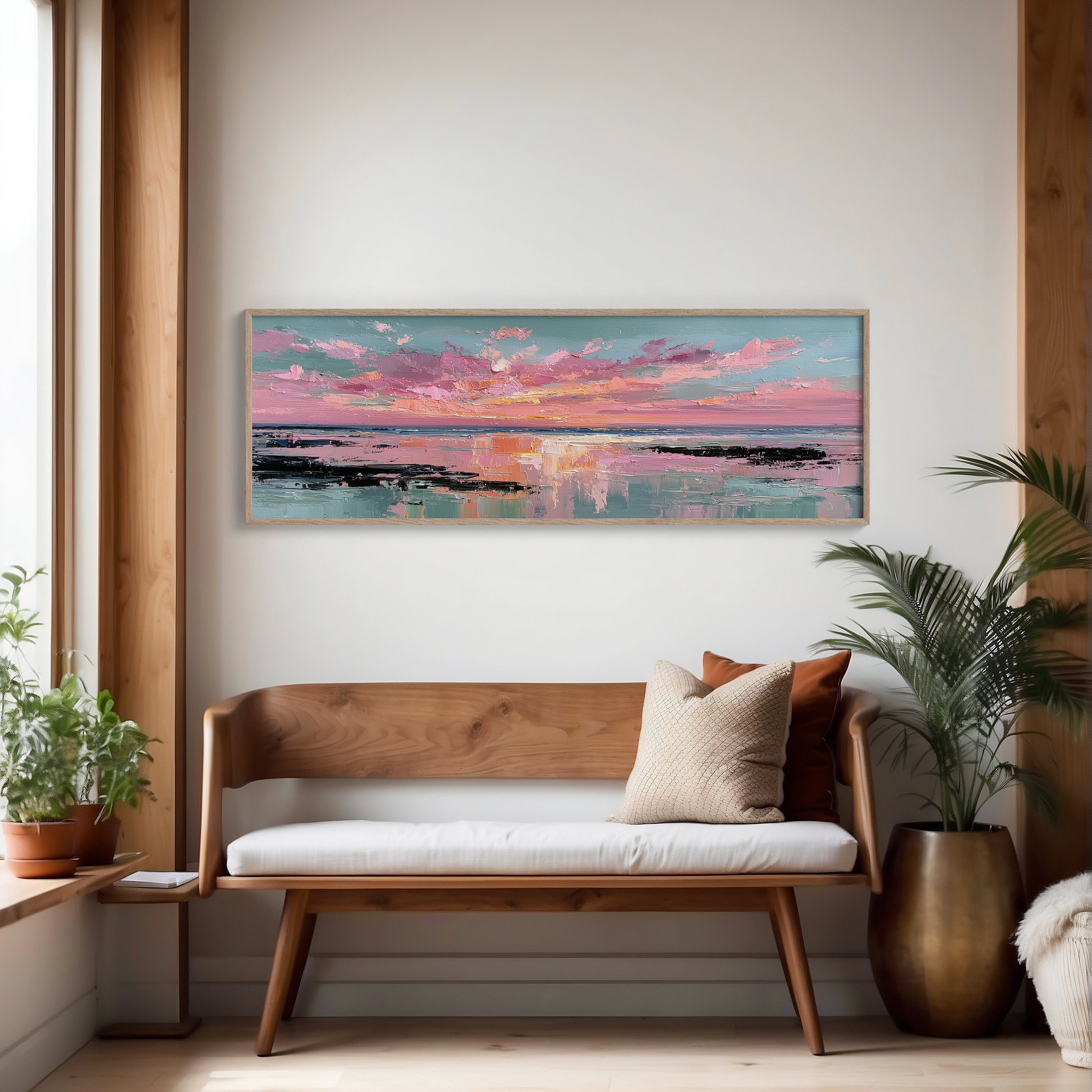 Blush Horizon Coastal Sunset