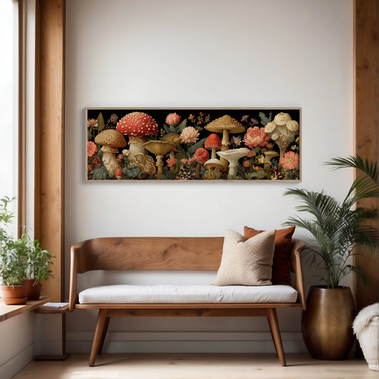 Midnight Garden Of Wild Mushrooms
