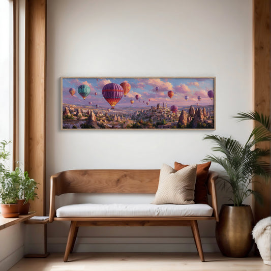 Balloons Rising Over Stone Valleys