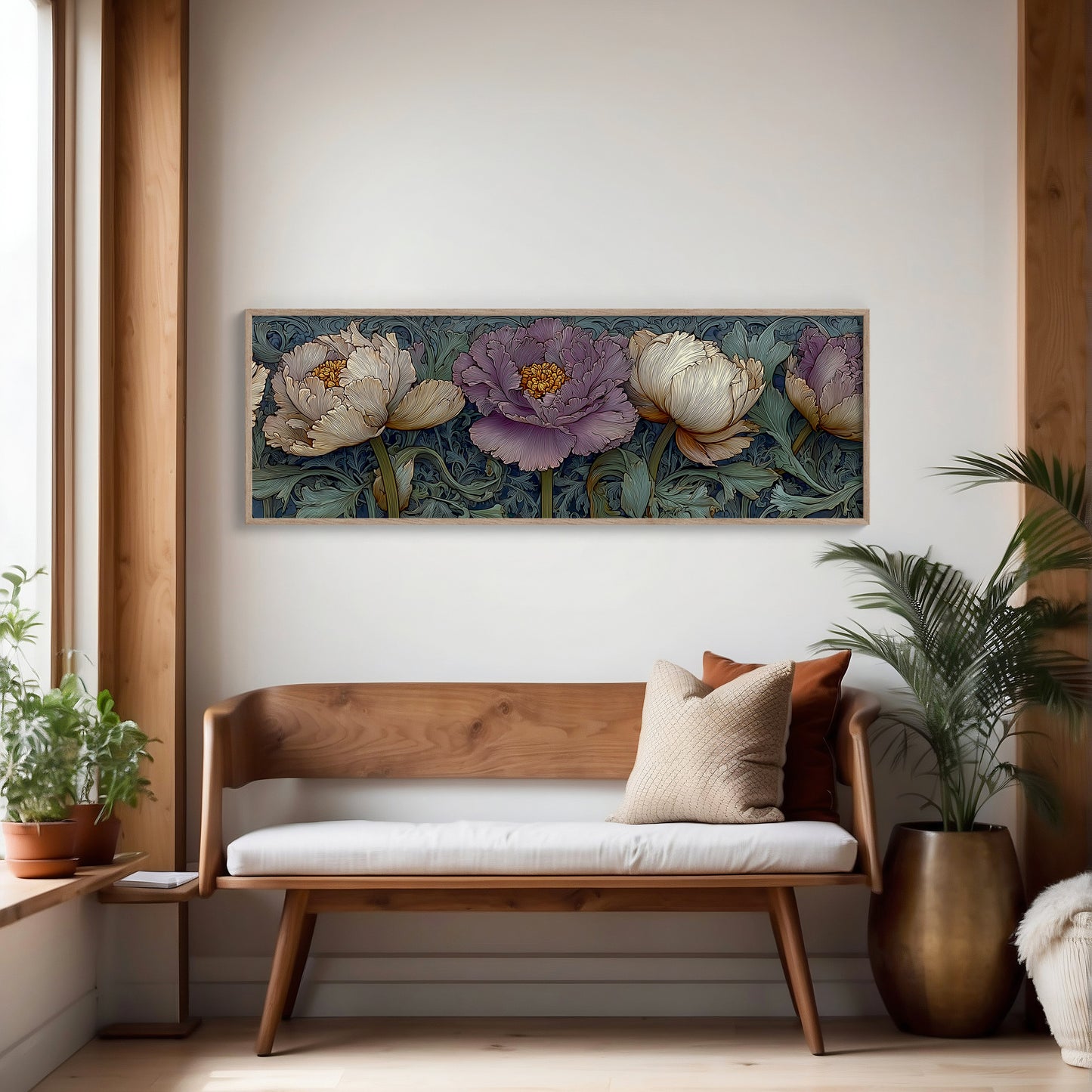 Victorian Peonies In Midnight Garden