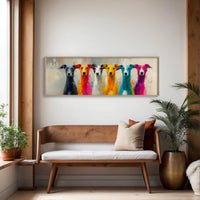 Colorful Greyhounds In Modern Pop Style