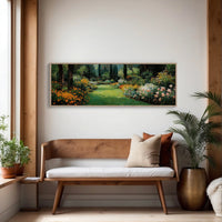 Sunlit Garden Path in Bloom