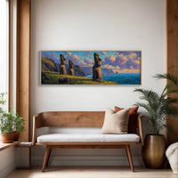 Easter Island Moai Coastal Sunset