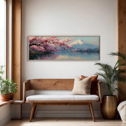 Cherry Blossoms and Mount Fuji Lake