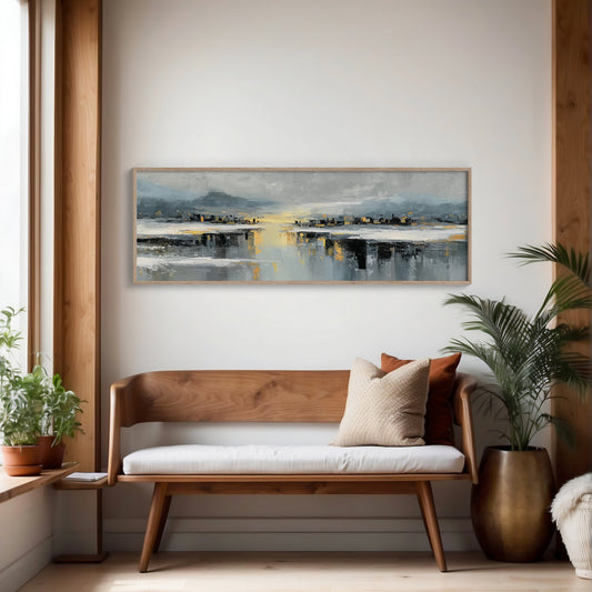 Golden Reflection Over Quiet City