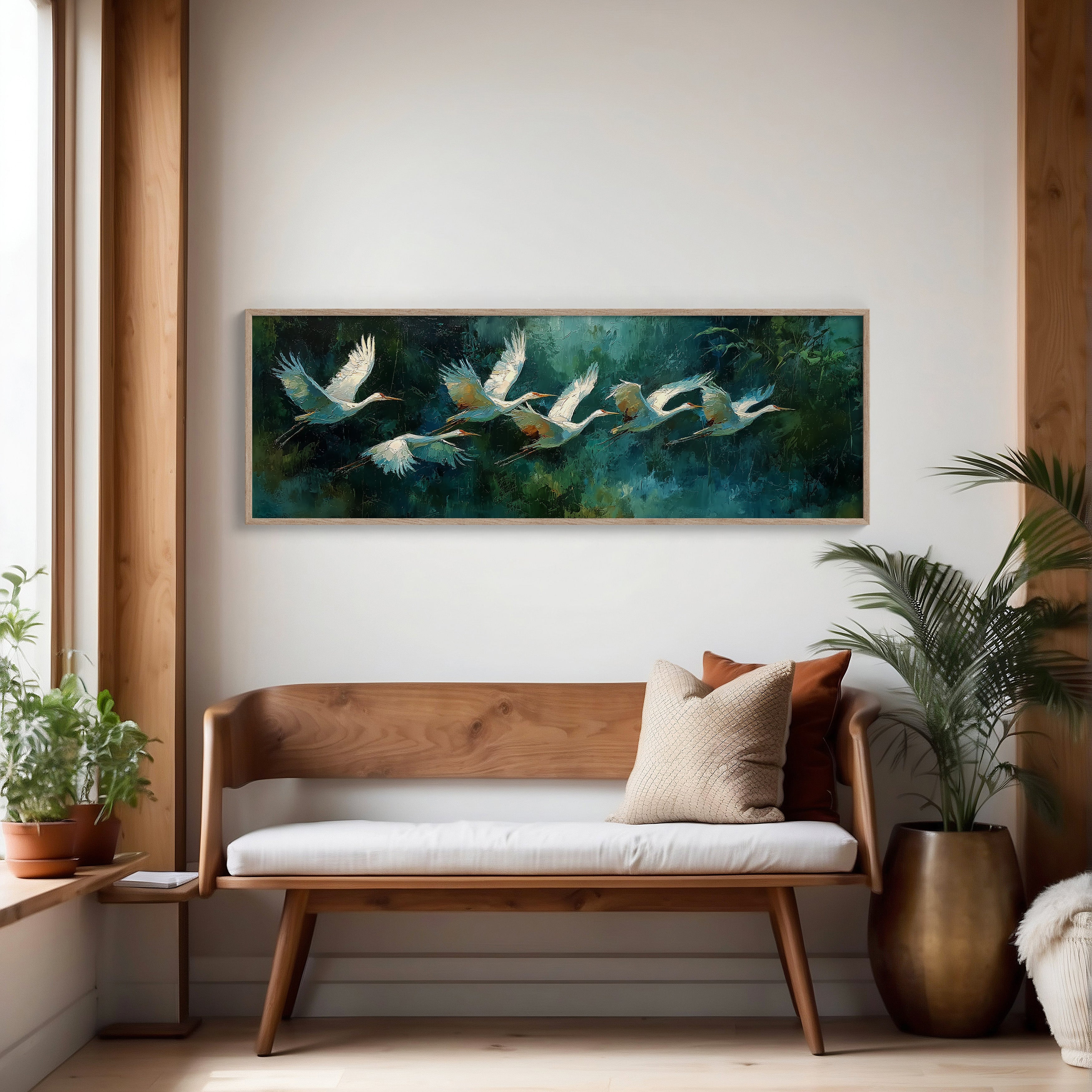 White Herons in Silent Flight