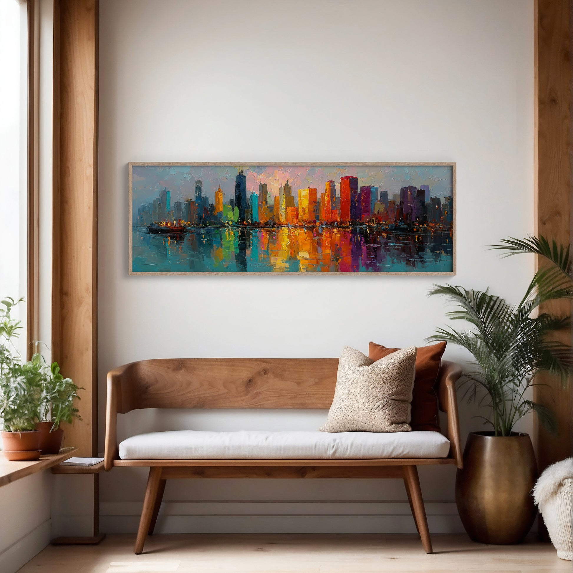Neon City Reflections