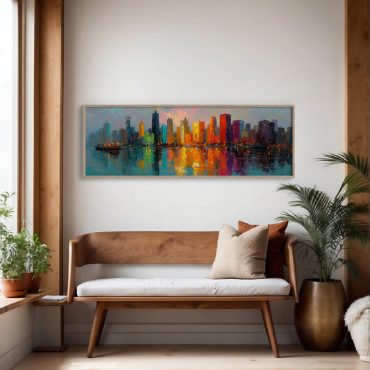 Neon City Reflections
