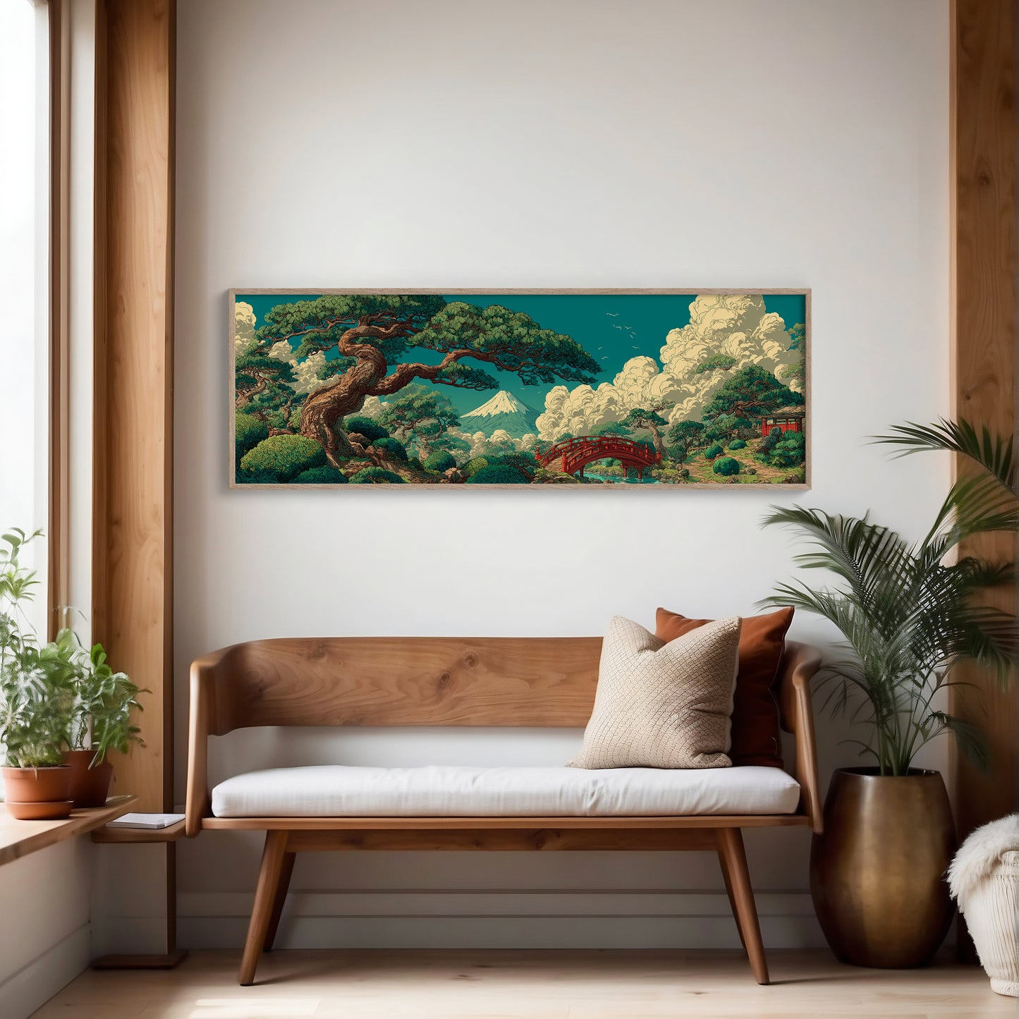Mount Fuji Garden Bridge Landscape