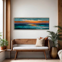 Abstract Ocean Sunset Horizon