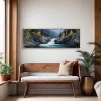 Mountain Waterfall Forest Landscape