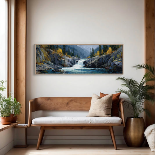 Mountain Waterfall Forest Landscape