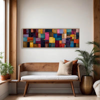 Color Block Abstract Geometric Wall Art