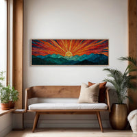 Radiant Sunrise Over Quiet Peaks