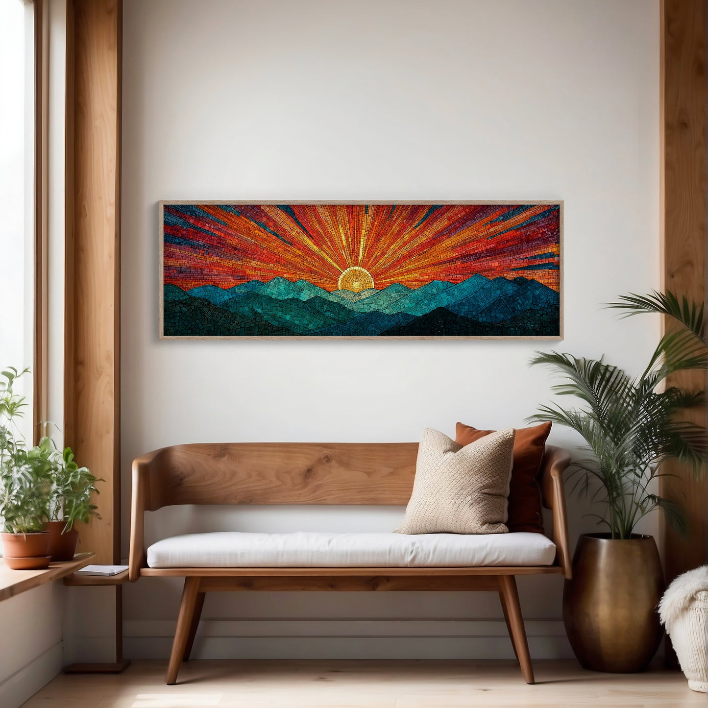 Radiant Sunrise Over Quiet Peaks